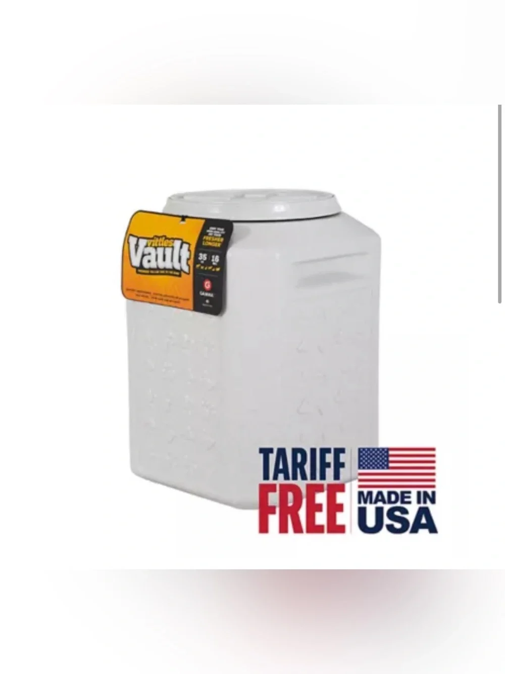 Vittles Vault® by GAMMA2 Paw Print Pet Food Container